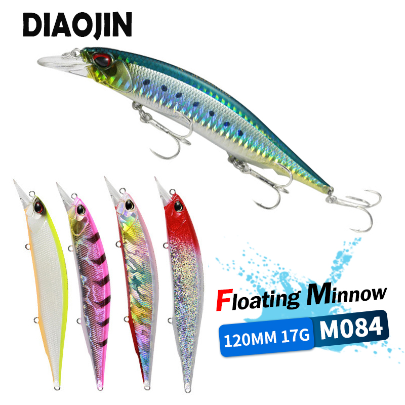 Fishing Lure Jerkbait - Señuelos flotantes realistas Jerkbait 120F, 17g,