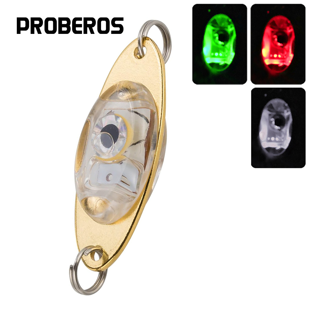 Fishing Lure Spoon - PRO BEROS-luces LED de pesca de