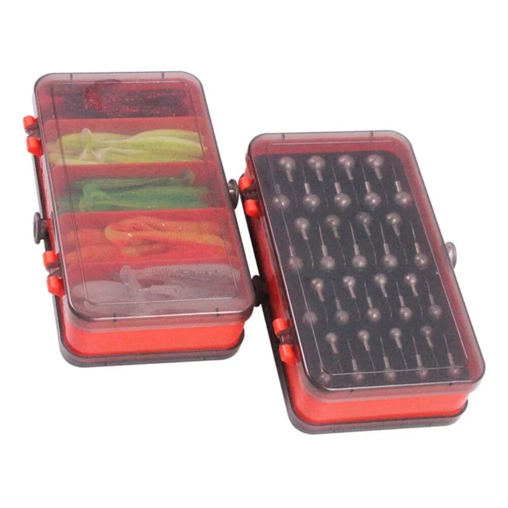 Fishing Lure Soft Plastic - Caja de señuelos portátil de doble