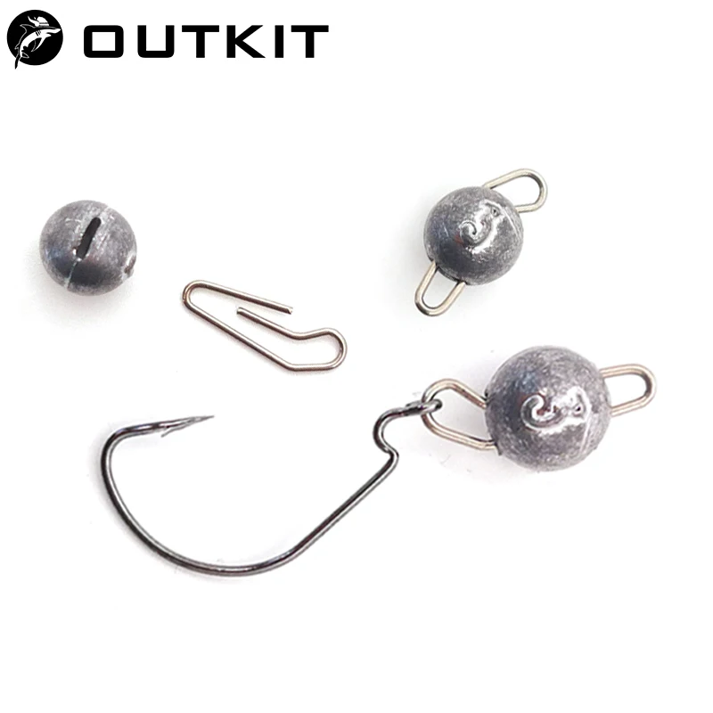 Fishing Lure Accessories - OUTKIT 10 unids/lote plomo cabeza plomo