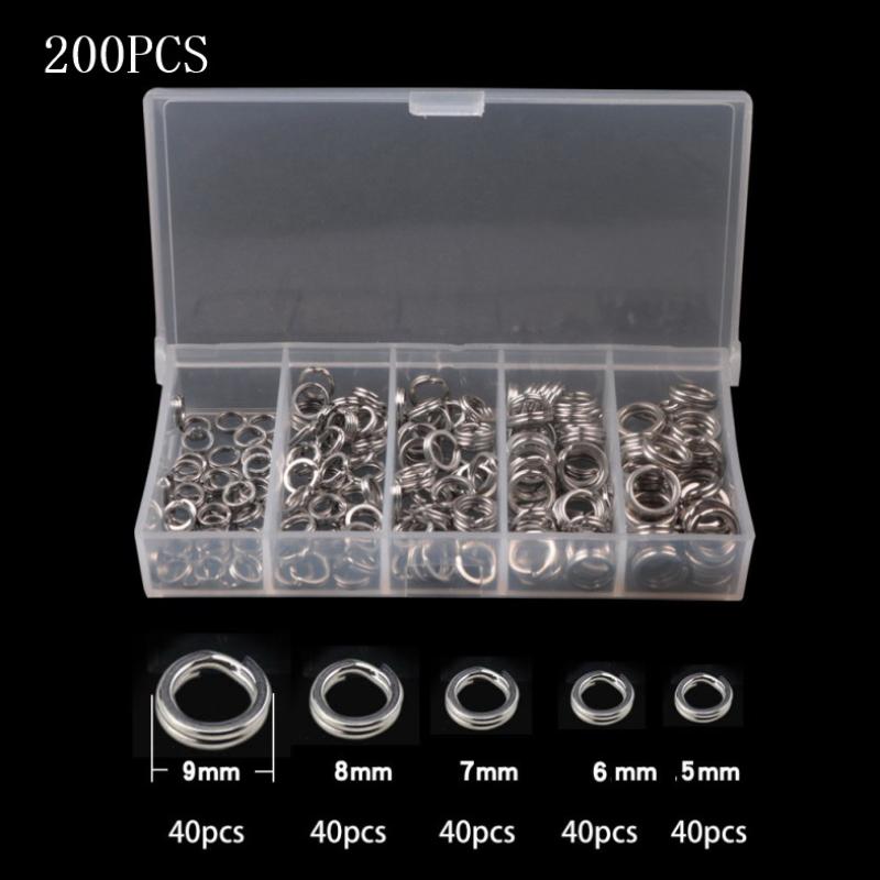 Fishing Lure Accessories - 200 Anillas Divididas de Acero Inoxidable