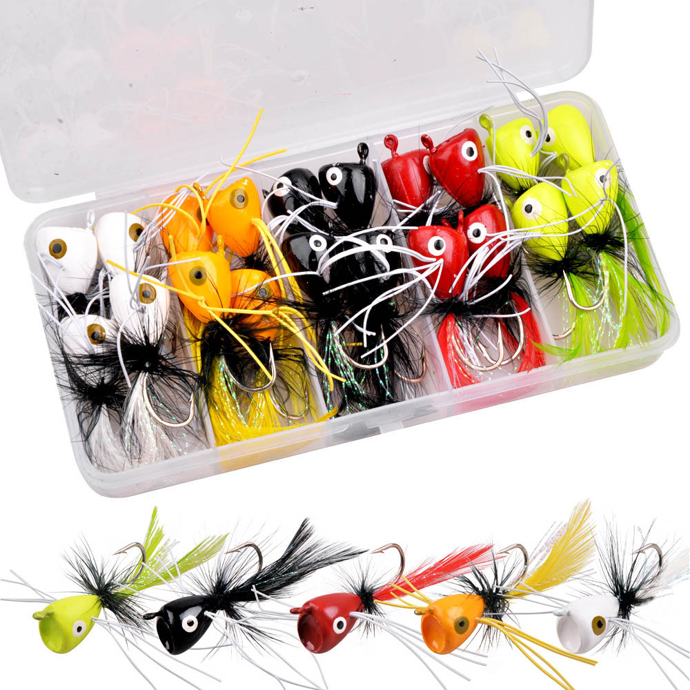 Fishing Lure Popper - Kit de cebo de pesca flotante
