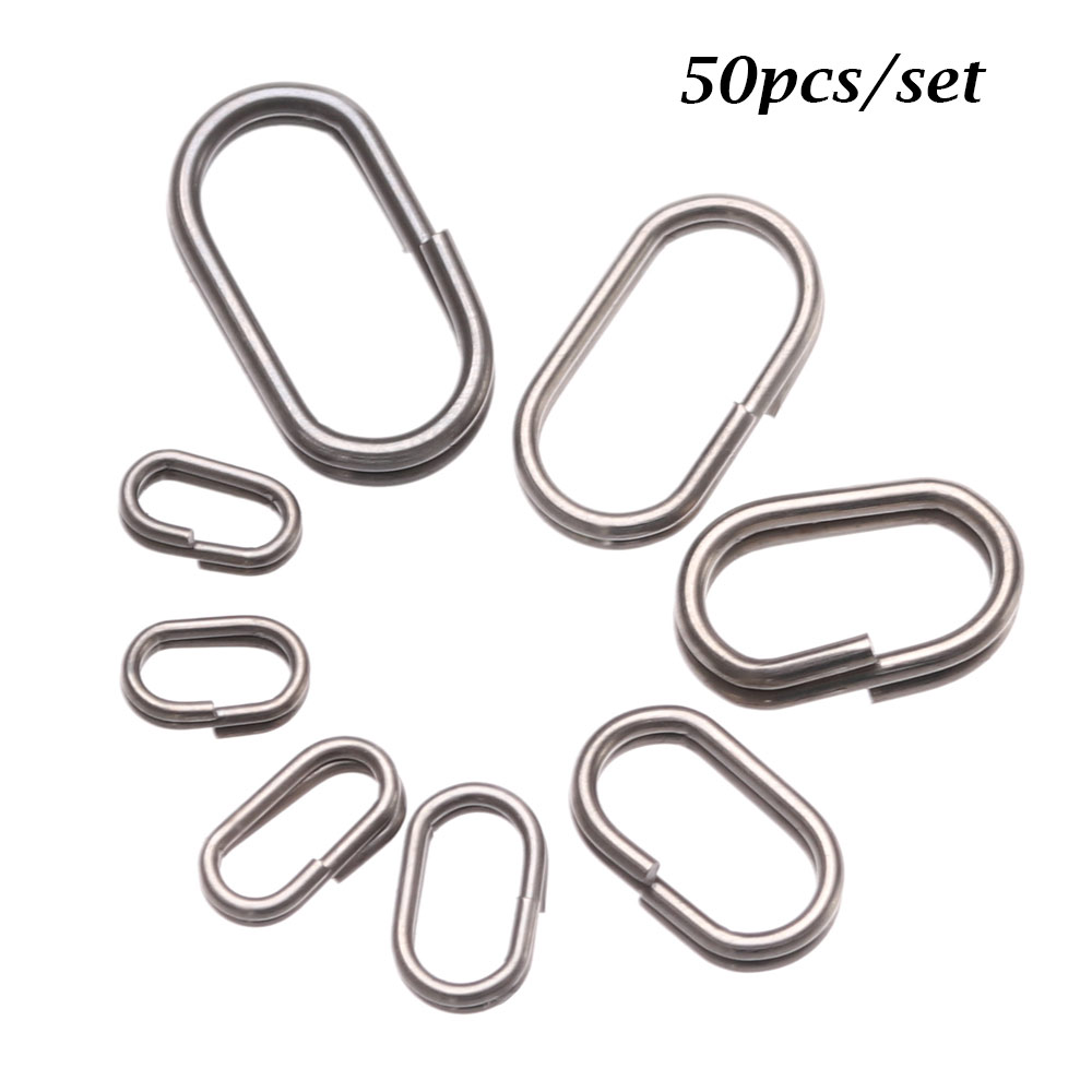 Fishing Lure Accessories - Lote de 50 unidades de anillos