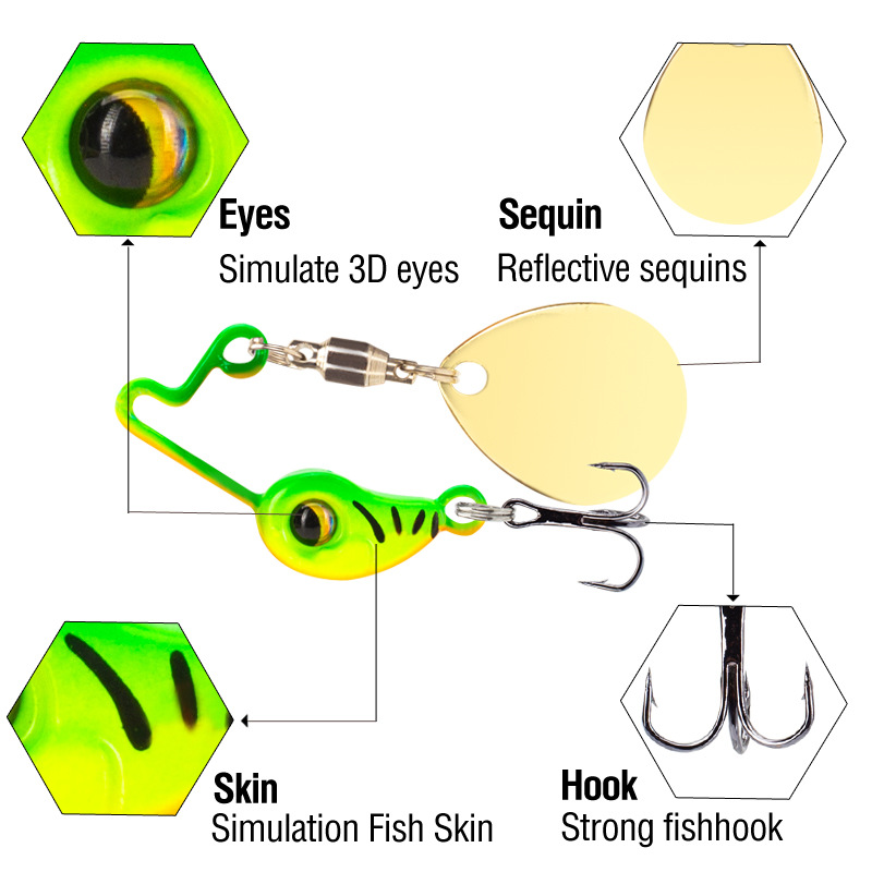 Señuelo giratorio compuesto Mi - Fishing Lure Blade Bait reseña y precio