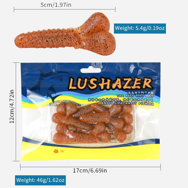 LUSHAZER 1 unidad/bolsa Señuel - Fishing Lure Soft Plastic reseña y precio