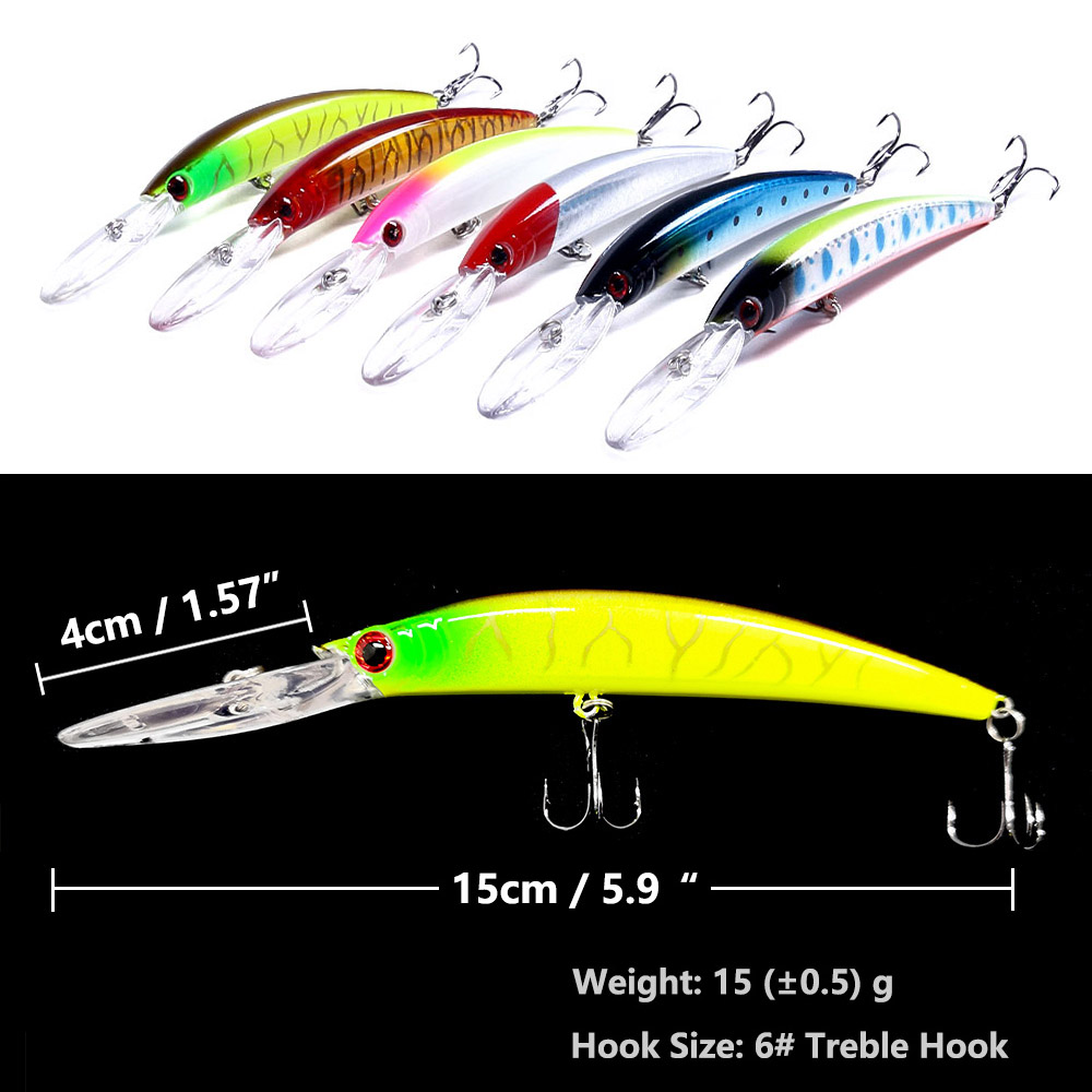1 Uds 15cm 15g Jerkbait de buc - Fishing Lure Crankbait reseña y precio