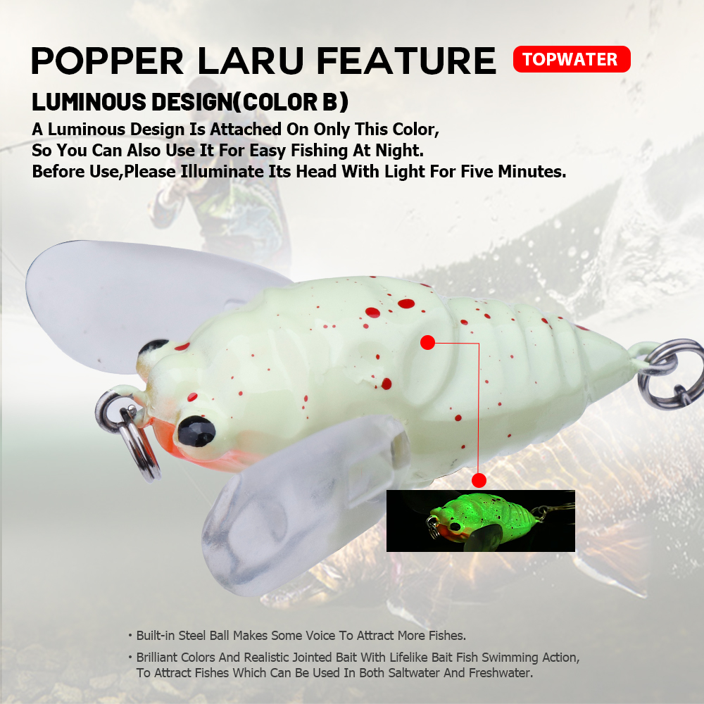 Agoie-señuelo Popper Topwater  - Fishing Lure Popper reseña y precio