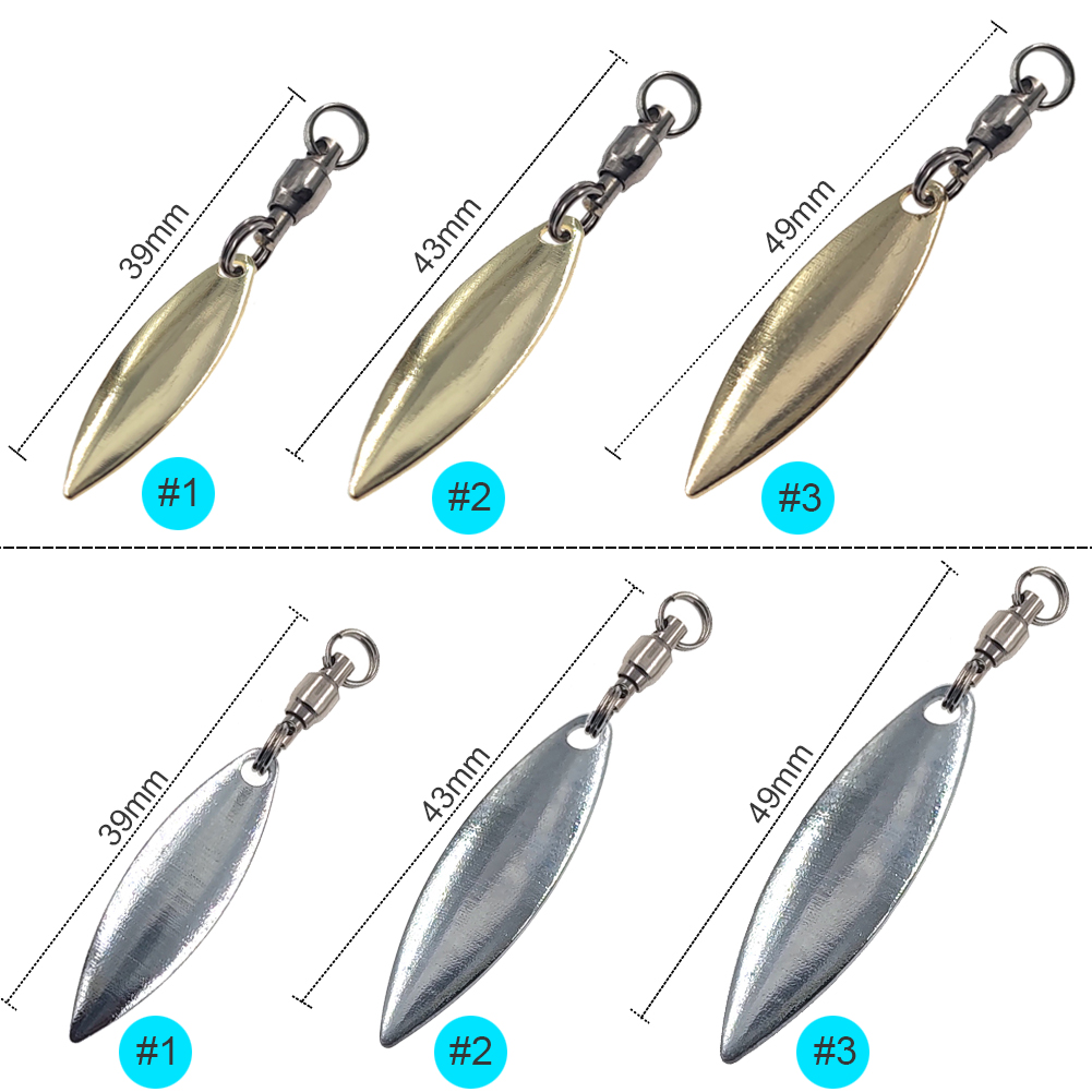 10 Uds hojas de sauce Spinner  - Fishing Lure Blade Bait reseña y precio