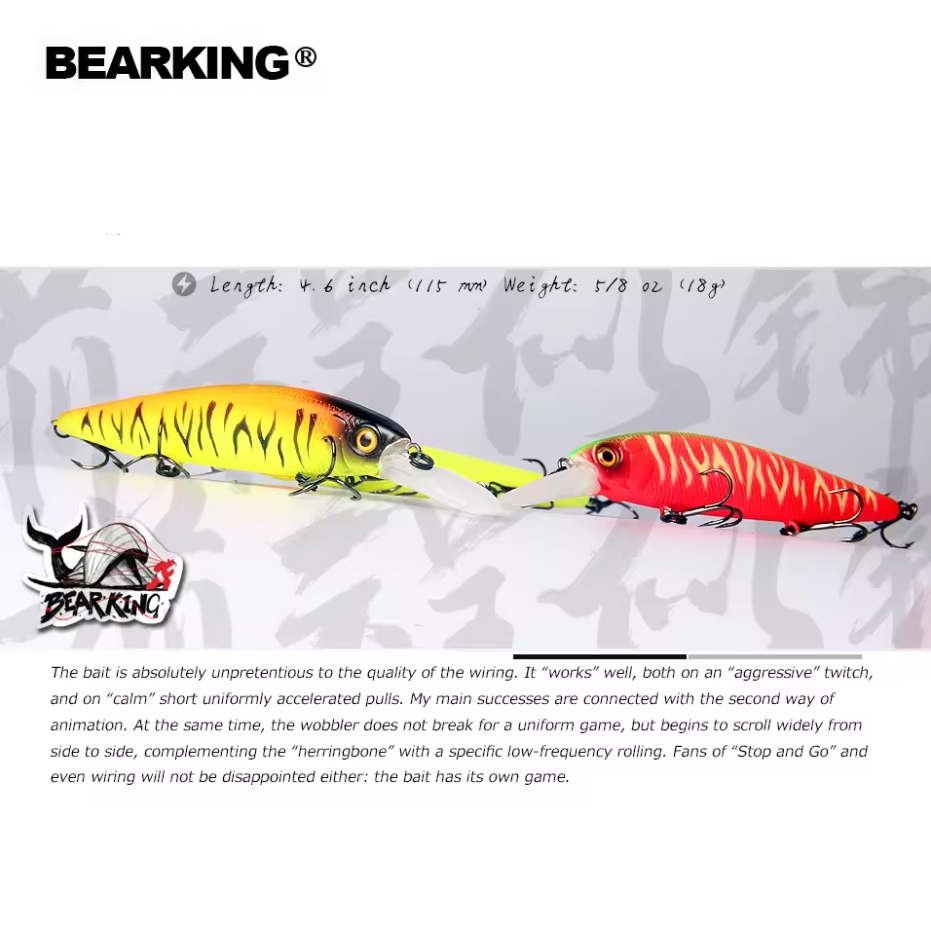 Señuelos de pesca Bearking M11 - Fishing Lure Jerkbait reseña y precio