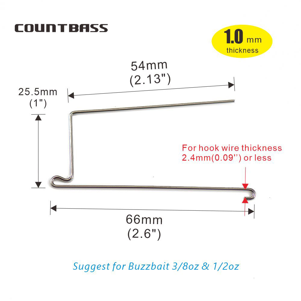 COUNTBASS-Forma de alambre de  - Fishing Lure Buzzbait reseña y precio