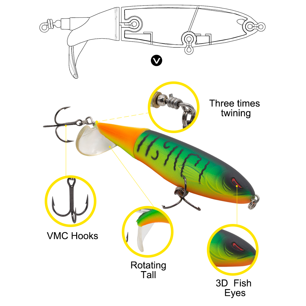 Hunthouse Whopper Plopper-señu - Fishing Lure Popper reseña y precio