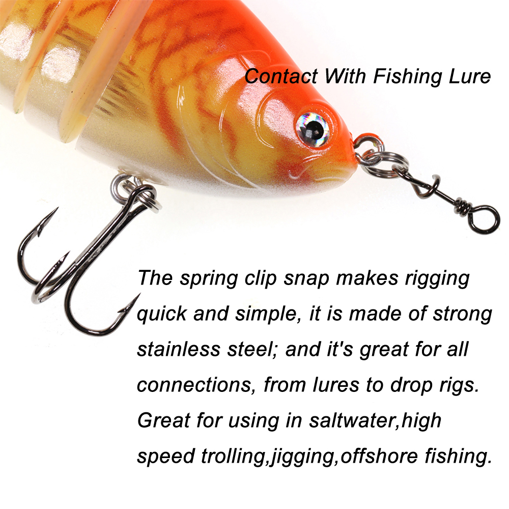 Bimoo 50 piezas de acero inoxi - Fishing Lure Accessories reseña y precio
