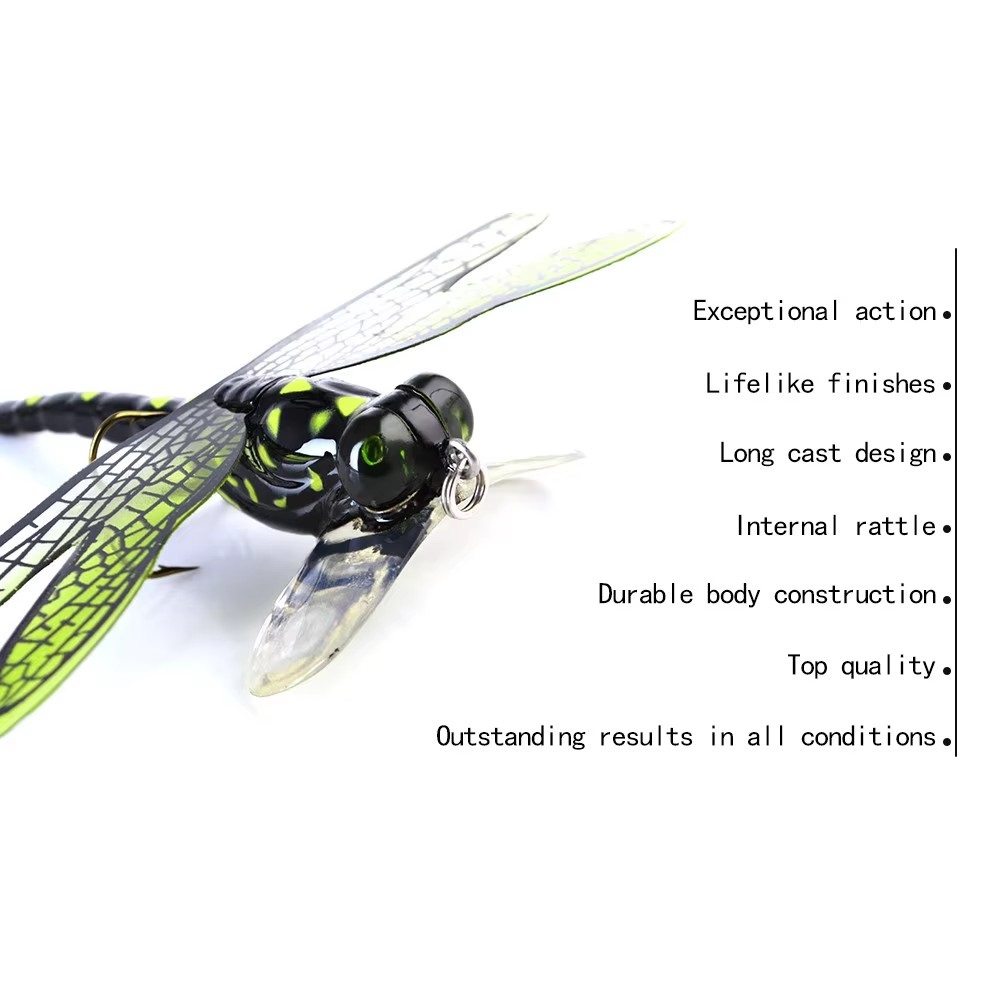 FTK 6g Topwater libélula mosca - Fishing Lure Popper reseña y precio
