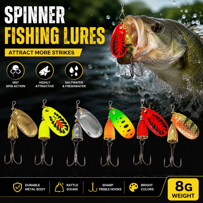 Señuelo Giratorio de Pesca 8g  - Fishing Lure Blade Bait reseña y precio