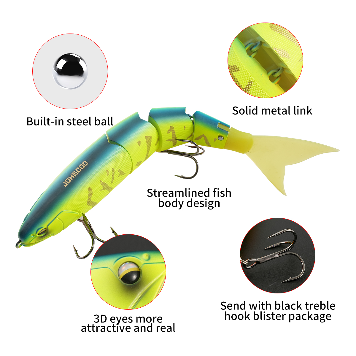 Señuelo de pesca articulado Jo - Fishing Lure Swimbait reseña y precio